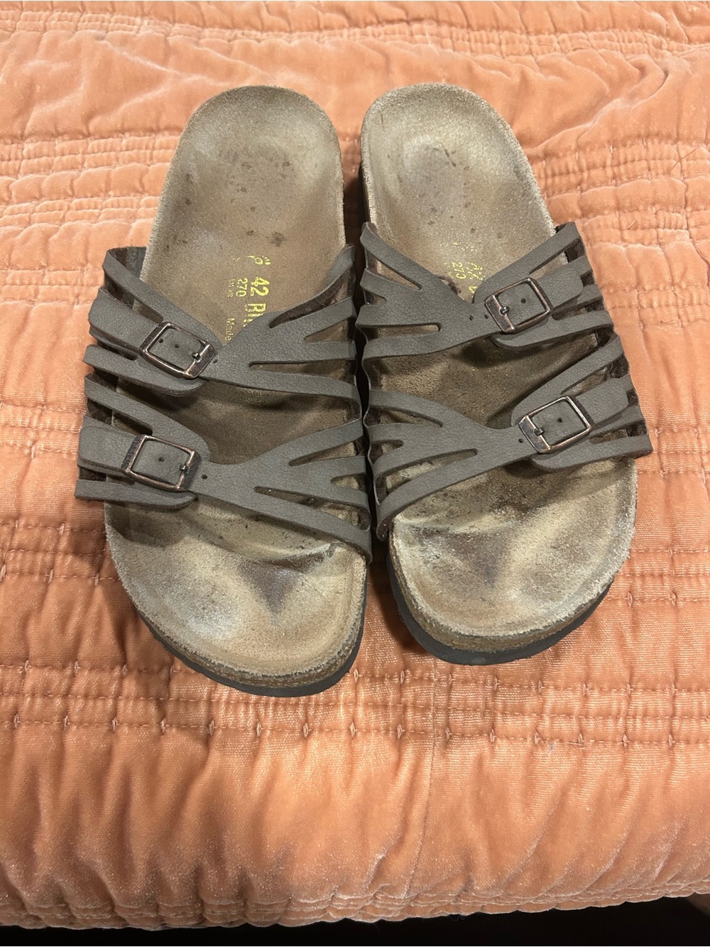 Birkenstock Brown Multi-Strap Slip-On Sandals